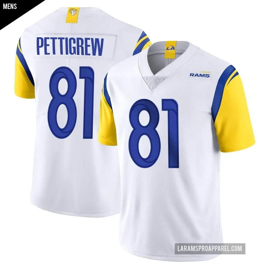 Men's Los Angeles Rams ＃81 Jamal Pettigrew White Limited Vapor Untouchable Jersey