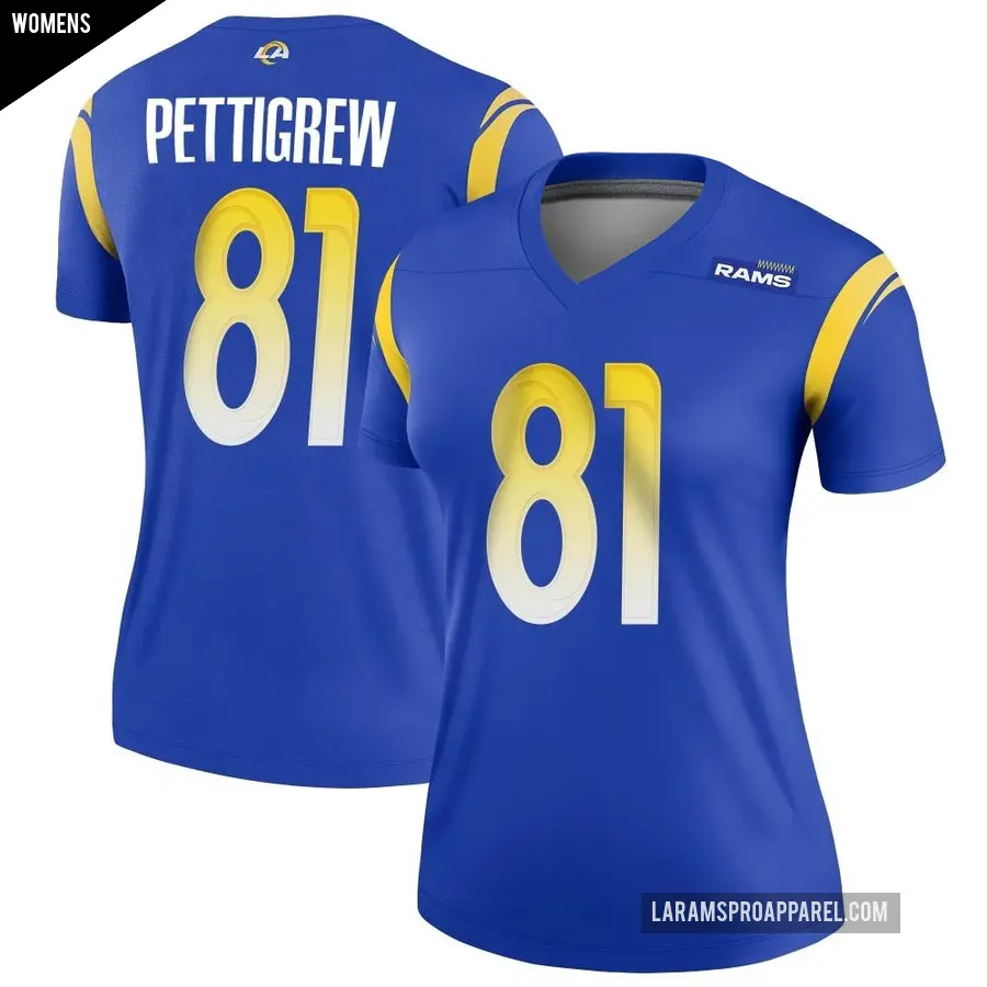 Women's Los Angeles Rams ＃81 Jamal Pettigrew Royal Legend Jersey