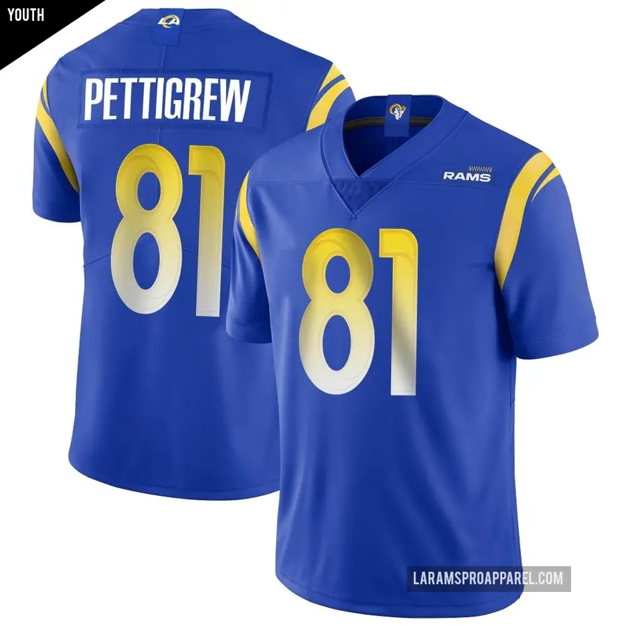 Youth Los Angeles Rams ＃81 Jamal Pettigrew Royal Limited Alternate Vapor Untouchable Jersey